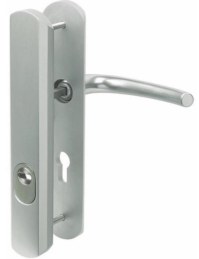 poignée blindée côté extérieur à gauche et côté extérieur à droite